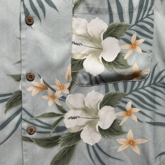 TOMMY BAHAMA HAWAIIAN SHIRT XL SILK CAMP FLORAL - Picture 4 of 10